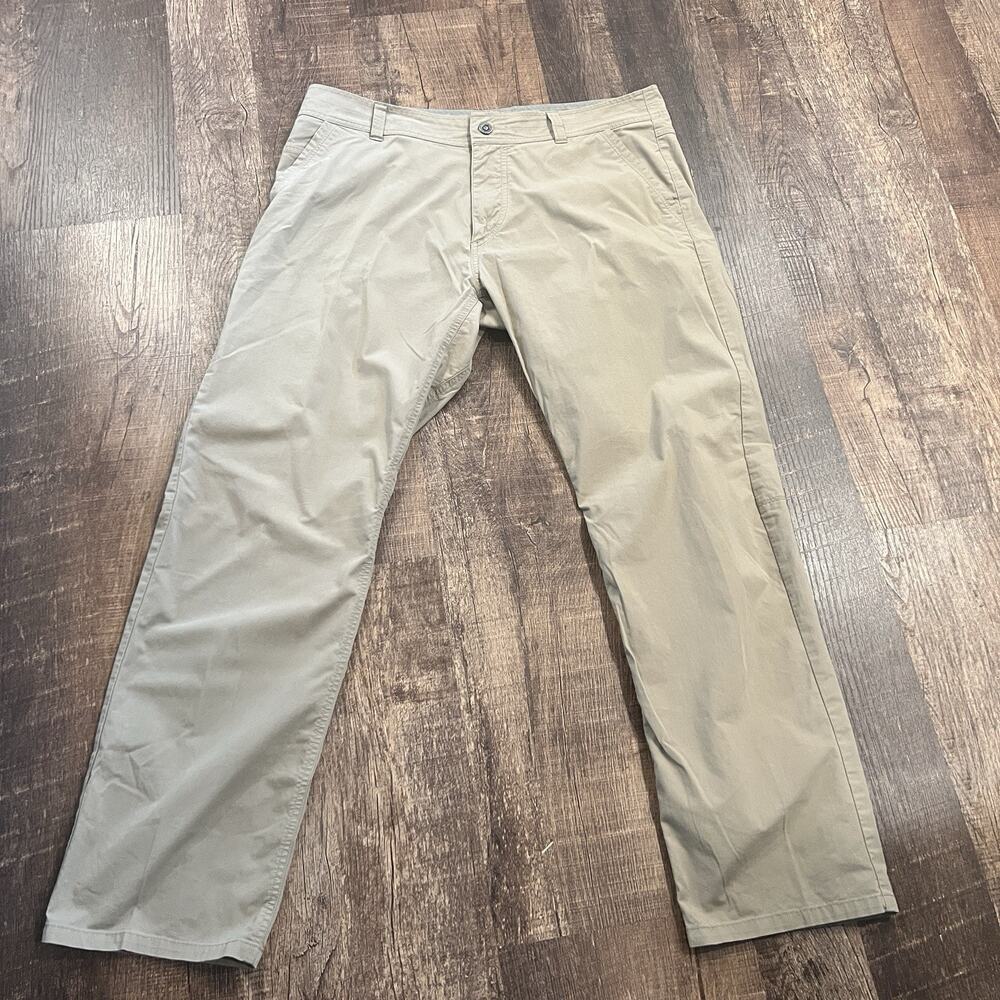 Kuhl Slax Pants Men's 38x32 Stretch Hiking Chino Outdoor Casual Brown NICE - Picture 2 of 9